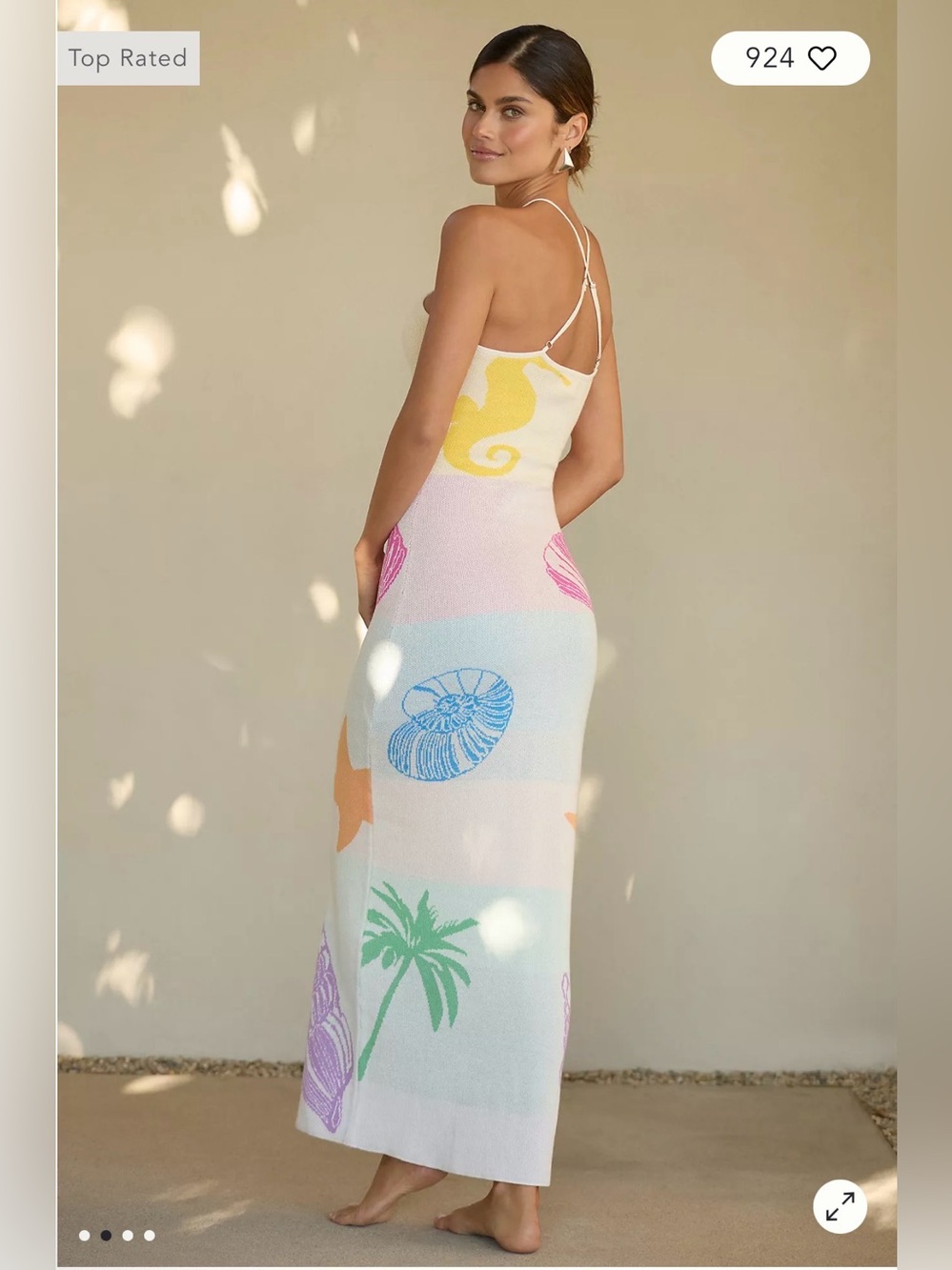 Capittana Barbara seashells maxi dress 
Sea Shell Halter Knit - Picture 2 of 7